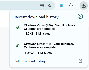Laden Sie den Servicebericht für lokale Citations in LocalHQ herunter