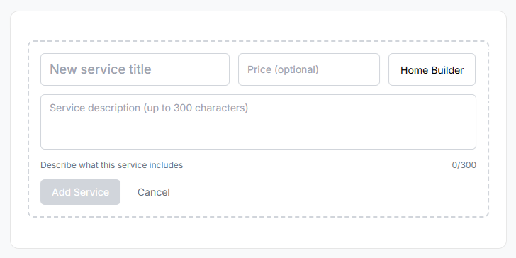 Add service to Google My Business Profile
