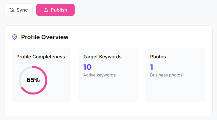 Sync Live Google Business Listing Information - GBP SEO