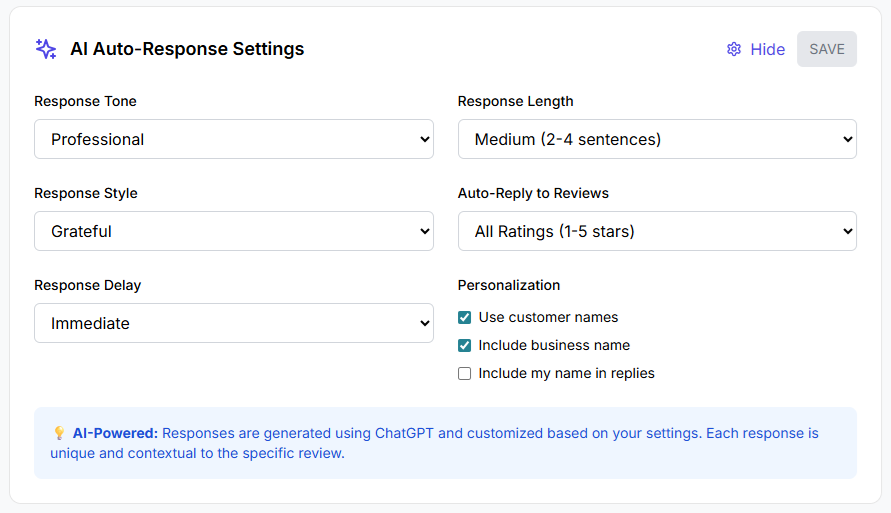 Configure LocalHQ Respond to Google Review