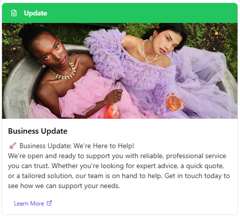 Schedule a Google Business Update