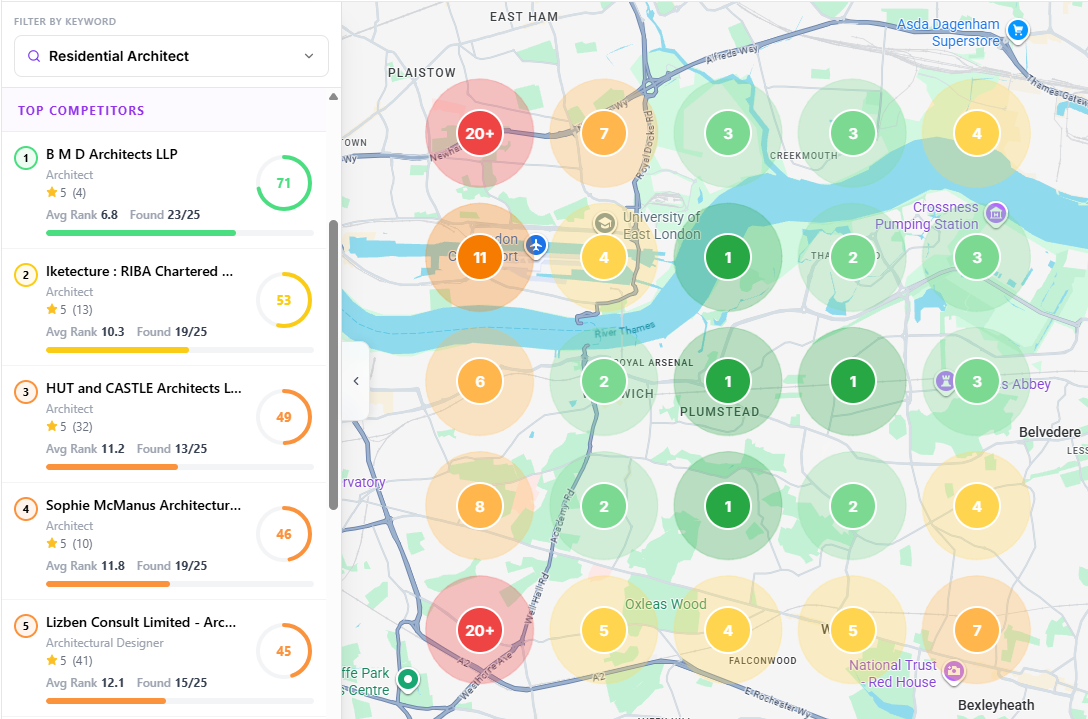 Local SEO Competitors Local SEO Rankings Competitor Analysis Rank Tracking Geo-Grid