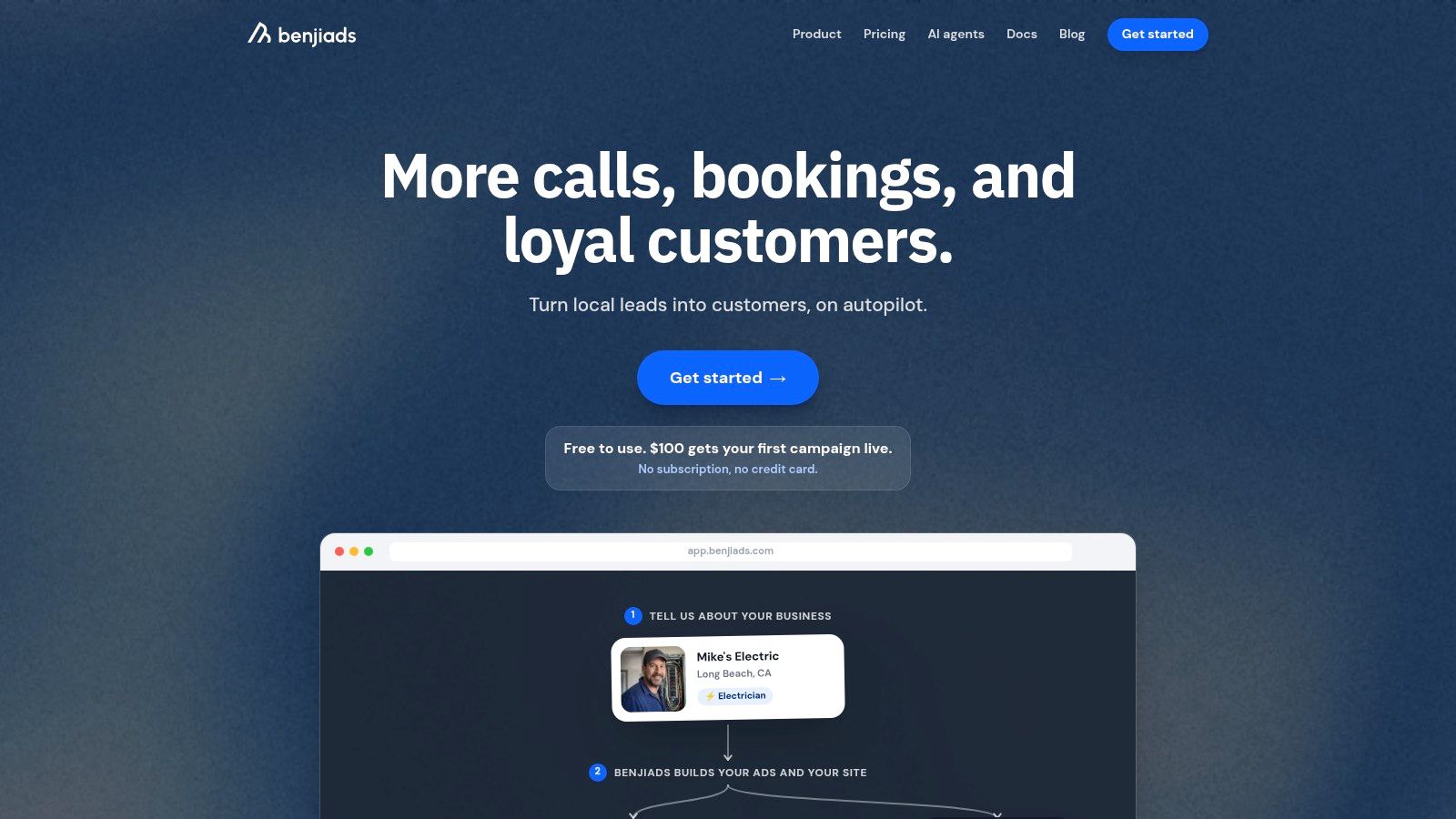 Screenshot from https://benjiads.com